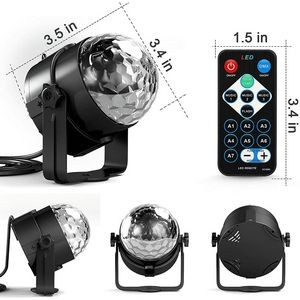 Sound Activated Remote Control RGB Led Disco Ball Light