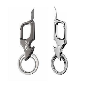 Multi-function Keychain With Knife And Bottle Opener