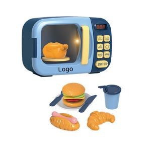 Microwave Toys Kitchen Play Set with Light Sound for Kids