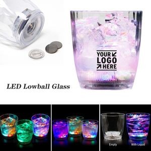 10 oz Liquid Activated Multicolor LED Lowball Glass Fun Light Up Drinking Tumbler
