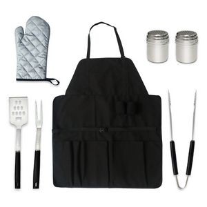 7 Pieces BBQ Grill Tools Set With Apron