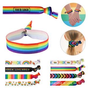 Rainbow Elastic Hair Ties