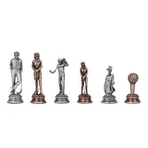 Golf Chess Pieces - Pewter - King measures 3.1 in.
