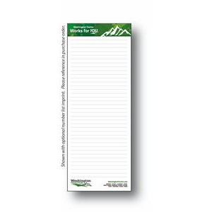 4 1/8" x 10 7/8" 50-Sheet Notepad