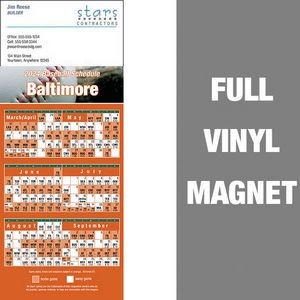 Baltimore Pro Baseball Schedule Vinyl Magnet (3 1/2"x8 1/2")