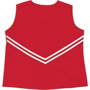 Girl's 14 Oz. Double Knit Poly Cheer Top Shirt w/Trim & Solid Back