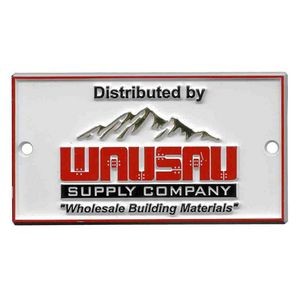 Custom 3D Exterior Nameplate w/Holes (Up to 4.9 Square Inches) (White Plastic)