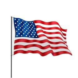 72"W x 36"H National Flag, United States, Single-Sided