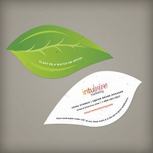Leaf Shape Seed Paper Business Card