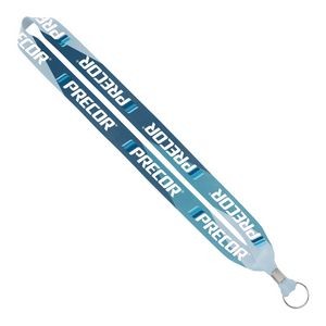 Import Rush 1" Dye-Sublimated Lanyard With Silver Crimp & Split-Ring