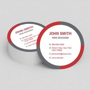 2.5" Die-Cut Circular Business Card (14 Point Gloss Cardstock - Front Only)