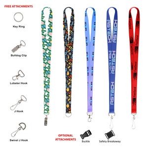 3/4" Full Color Dye-Sublimated Lanyard