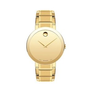 Movado Gents' Sapphire Yellow Gold Watch w/Gold Dial