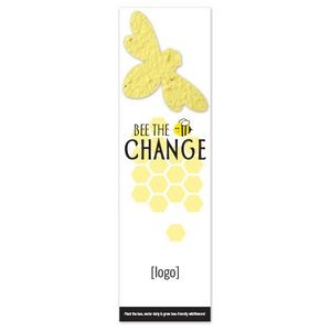 Seed Paper Save The Bees Shape Bookmark - Design E