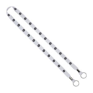 Import Rush 5/8" Polyester 2-Ended Lanyard With Dual Silver Crimps & Split-Rings