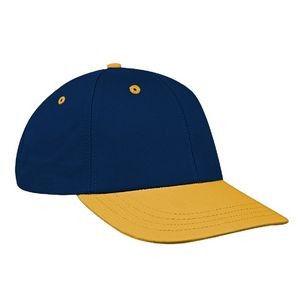 USA Made Two Tone Low Style Brushed Cap w/Eyelets & Self Strap