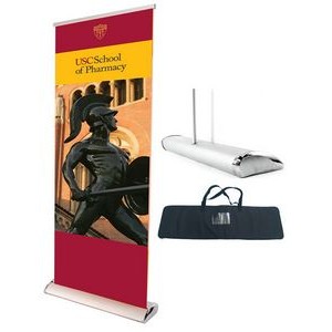 Deluxe Retractable Banner Stand w/ Graphic - 33.5"x80"