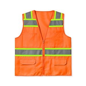 Max Apparel® MAX 447 Hi Vis 6 Pocket Orange Safety Vest
