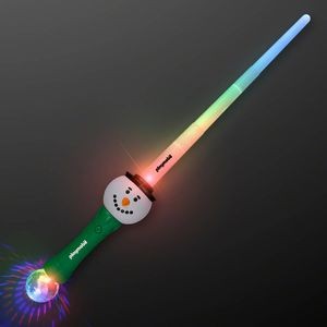 LED Snowman Toy Sword Expandable Saber - Domestic Print