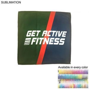Microfiber Moisture Wicking, Cooling, Sweat, Suede Towel, 15x15, Sublimated Edge to Edge 1 side