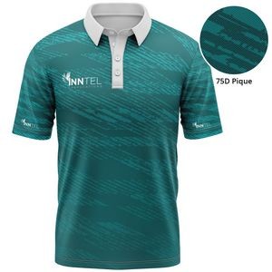 Unisex 75D Pique Sublimation Full Color Polo Shirt
