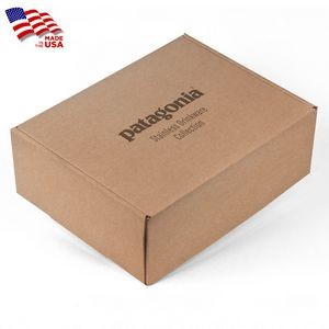 Screen Printed Corrugated Box Large 11x9x4 For Mailers, Gifting And Kits (Kraft Paper Box Print, 1/0