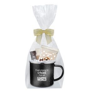Promo Revolution - 16 Oz. Specked Camping Mug Deluxe Gift Set w/S'mores & Hot Cocoa