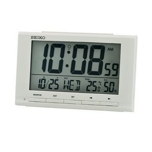 Seiko QHL090W Desk Digital Alarm Clock - White