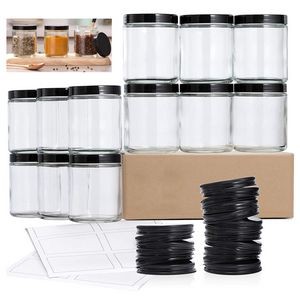 8 OZ Thick Glass Jars with Lids