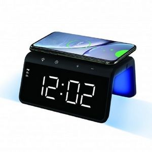 Digital Alarm Clock With Qi Certified 10W Wireless Charger A