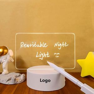 Creative Led Night Light USB Message Board Holiday Light With Pen