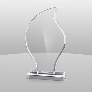 Carved Award Glass Trophy