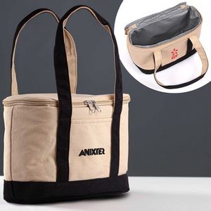 Insulated Cotton Lunch Tote (Factory Direct - 10-12 Weeks Ocean)