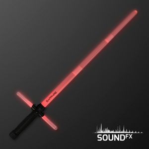 LED Red Cross Saber With Sound, Expandable - Domestic Print