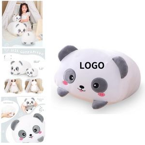 8 inch Cute Panda Plush Stuffed Squishy Animal Cylindrical Body Pillow