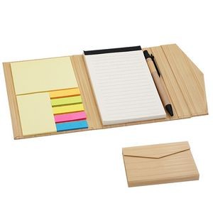 Versatile Kraft Notebook Set Includes Pen and Sticky Flags