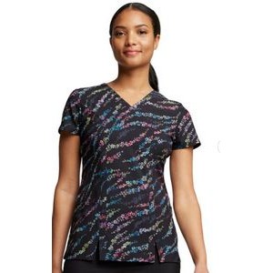 EDS Signature by Dickies® Women's Print Scrub Top-V Neck