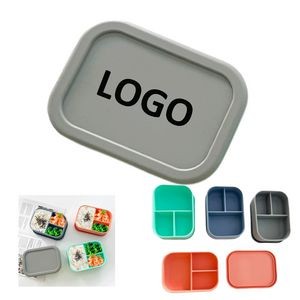 3-Section Silicone Bento Lunch Box