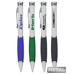 Pearl Lacquered Chrome Pen with Colored Grip