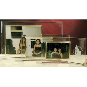 Horizontal Curved Glass Picture Frame Plaque (8"x10")