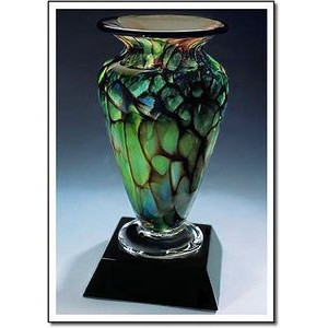 Jade Monarch Athena Vase w/ Marble Base (4.5"x11.5")