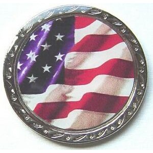 1" Full Color Full Bleed Silver Epoxy Domed Ball Marker *LOW MINIMUMS* Customized