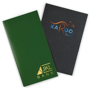 Mini Pocket Folder Foil Stamped - Standard White Paper