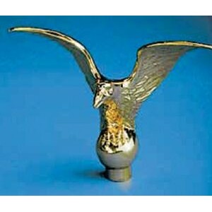Gold Metal Classic Flying Eagle Pole Ornament (5"x6 1/2")