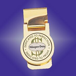 Gold Plated Brass Money Clip (Engraved)