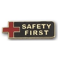 "Safety First" Rectangle Stock Pin