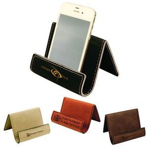 Laserable Leatherette Phone/Card Easel- Screen Imprint