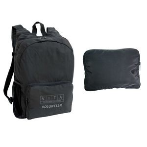 Foldable Backpack w/ Zippered Front Pocket