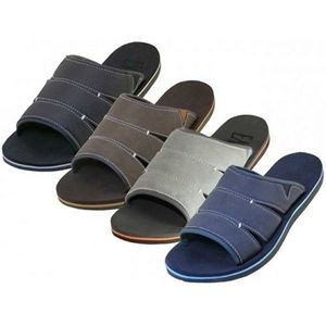 Men's Sport Slide Sandals - Sizes 7-12, Assorted Colors (Case of 36)