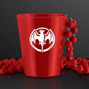 Red Shot Glass Bead Necklace (NON-Light Up)